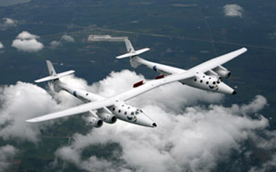 母船白騎士2號已成為了目前全球最大型的碳纖複合材料建造的飛機
